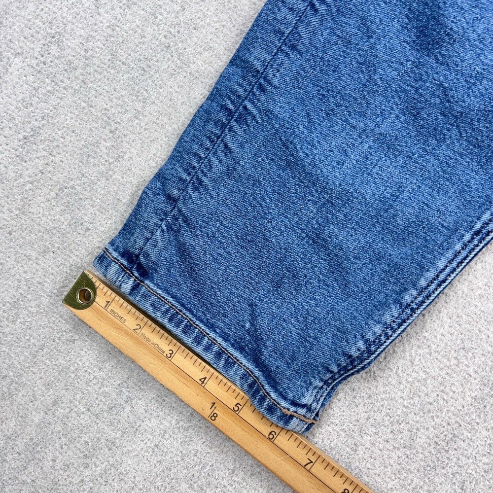 American Eagle Jeans Women 2 Long 90s Straight Leg Med Wash Stretch Denim - Picture 6 of 12
